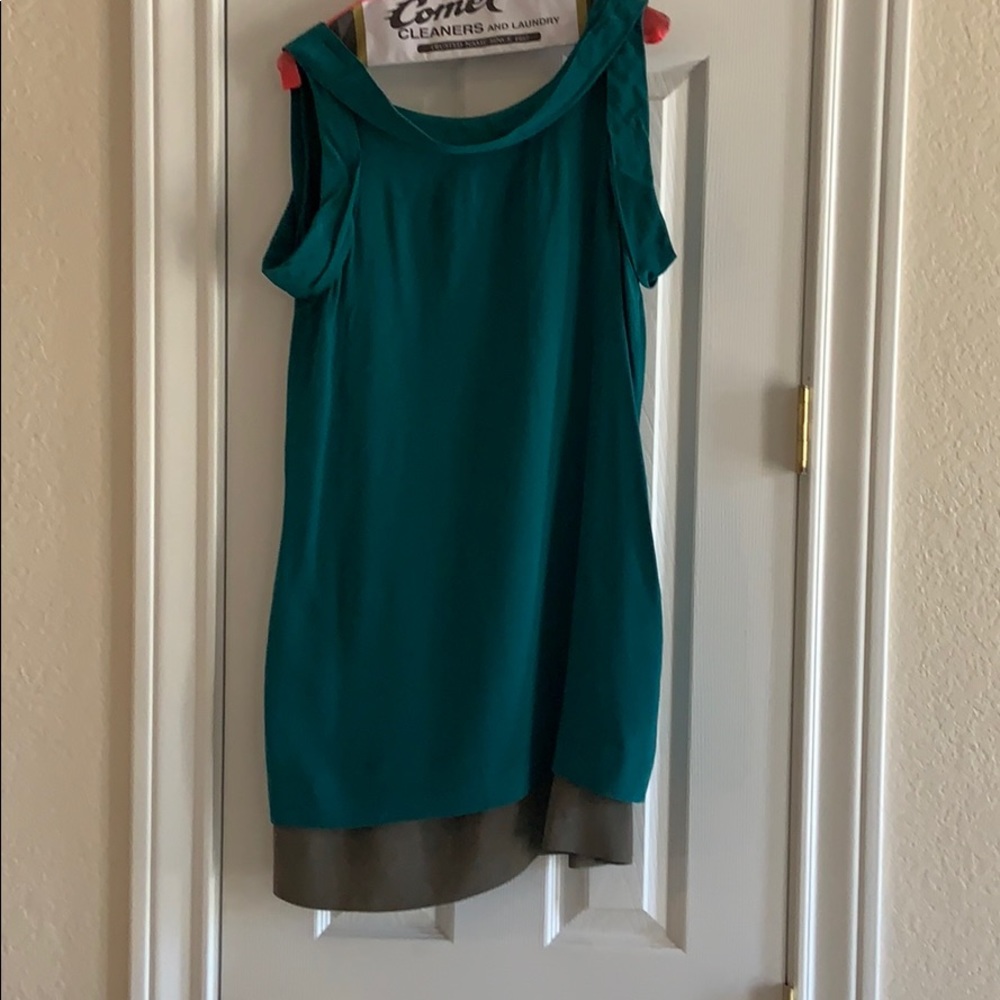 Blue and grey silky dress Size Small
